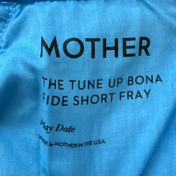 Mother Shorts The Tune Up Bona Fide Fray in Blue Aster Size 33 NWT Designer - Picture 13 of 13